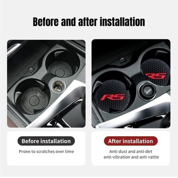 RS Rally Sport Car Cup Holder Coasters set of 2 NWT - Picture 2 of 7